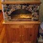 fish tank picture - stone housing for a 20 gallon fish tank with custom cabinet and top