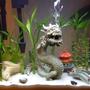 15 gallons freshwater fish tank (mostly fish and non-living decorations) - Just added sand..