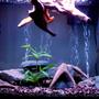 45 gallons planted tank (mostly live plants and fish) - 45 Gallon Tank - Flat River Rock/ Slabs - Bamboo Plants, Floating Wood Top Piece - Asiatic Knifefish, Needle Nose Gar, Angelfish, Kribensis Cichlids